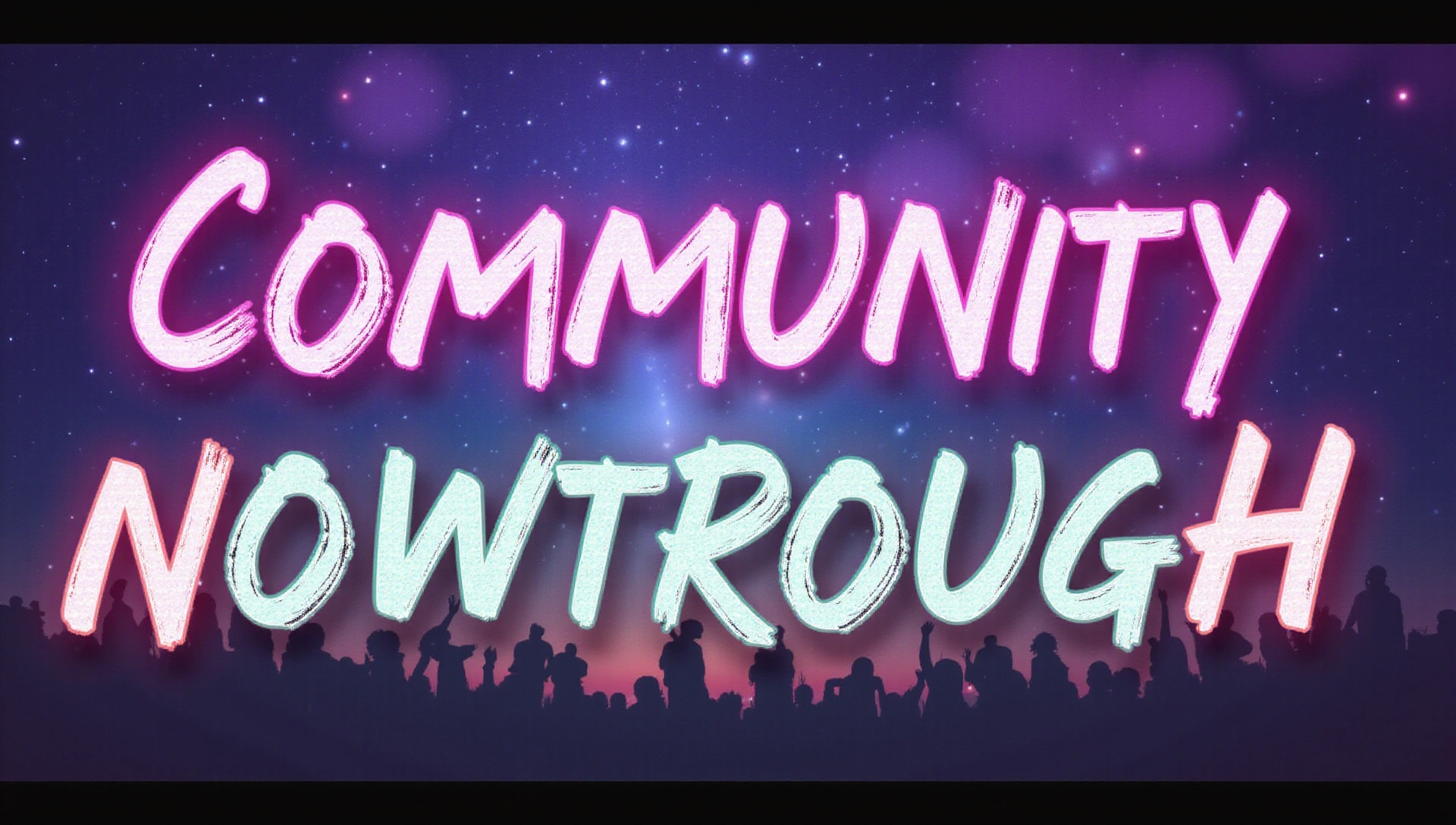 Abstract glowing background representing community and fun