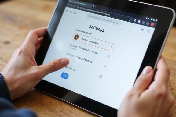 Illustration of a person managing cookie settings on a web browser