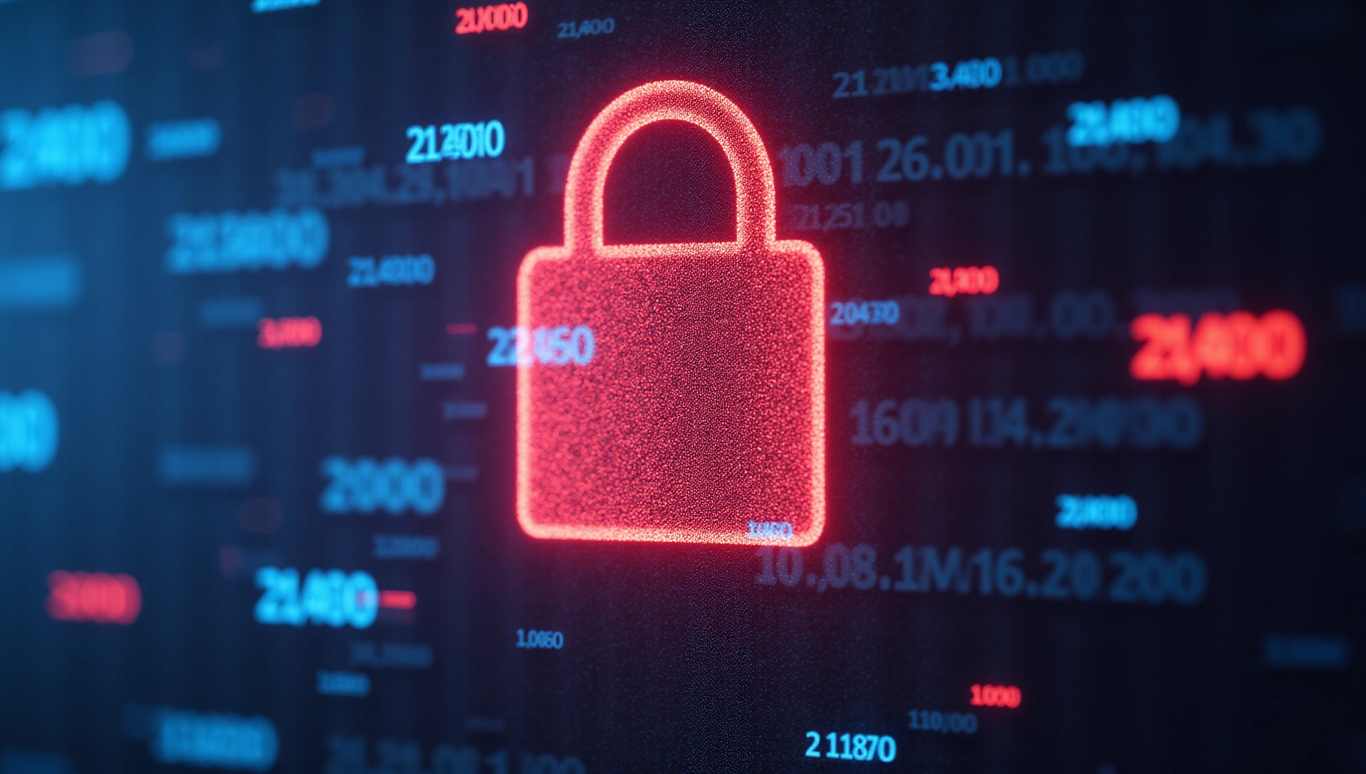Abstract representation of secure data flow with glowing neon lines