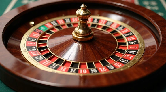 American Roulette wheel with double zero