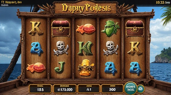 Pirate's Gold slot machine with pirate symbols