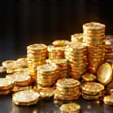 Huge pile of virtual coins
