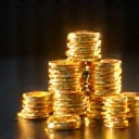 Medium stack of virtual coins